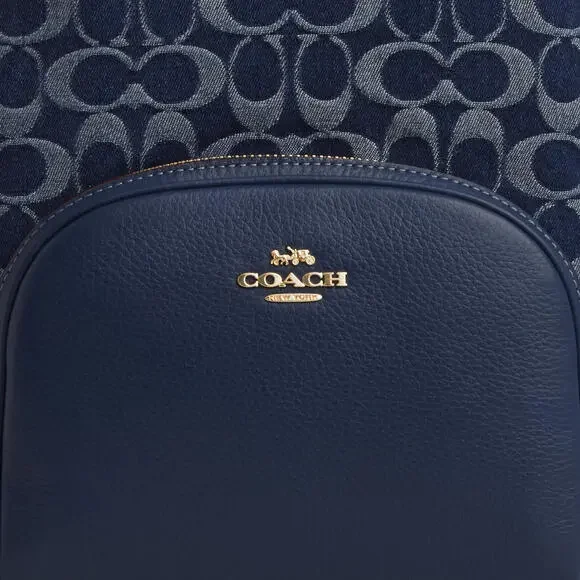 Court Backpack In Signature Denim - Picture 3 of 6